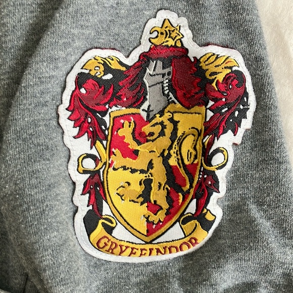 Griffindor Harry Potter sweatshirt charcoal Heather Gray sweater - Picture 5 of 16